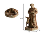 24.5" Saint Francis Statue with Built-in Bird Feeder Religious Garden Sculpture 66689030