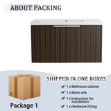 36 Inch Bathroom Cabinet With Resin Sink,Soft Close Doors,Float Mounting Design W999P204953