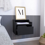 ZUN Busan Modern Floating Nightstand , End Table, Side Table Single-Drawer Design with Sleek Two-Tiered B200137842