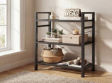 3 Tier Bookshelf, Free Standing Shelf, Bookcase Shelf Storage Organizer, Industrial Book Shelves for 00445901