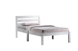 ZUN White Twin Bed with Wooden Slatted Headboard B062P186496