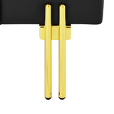 22 inches Anti-scratch Leather Storage Ottoman, Pet Friendly Entryway Bench with Golden Stainless W1191P196355