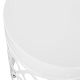 Outdoor Metal end Table -Large 73607.00WHI