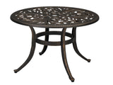 23.6inch Phoenix Table Round Garden Cast Aluminum Table Bronze 25551871