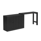 ZUN U_STYLE Innovative Sideboard that effortlessly converts into a dining table and Adjustable Pull-Out N711P188171B