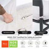 Modern Outdoor 2PC Bar Stools, Aluminum Patio Bar Chair with Ergonomic Backrest, Tapered Legs, W1886P300268