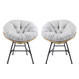 Palos Outdoor Wicker Lounge Chair Set of 2 N775P182299L