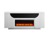 Aurora White 76 Inch Fireplace with TV Lift B201P345169