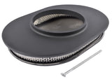 12" Oval Fully Finned Black AluminumElement Suit 4 Barrel Carbs Air Cleaner Fits for SBC Classic 81079775