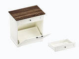 10 Gallon Tilt Out Trash Cabinet Freestanding Trash Bin Cabinet Wood Garbage Recycling Cabinet with 64350524