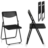 ZUN 4 Pack Plastic Folding Chairs, Lightweight Stackable Commercial Chairs, Portable Event Seats Indoor 82654466