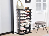 7-Tier Double-Row Shoe Rack with Adjustable Shelves, Anti-Tipping Narrow Storage Rack for Entryway 96296664