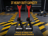 3 Ton Jack Stands Pair, HeavyDuty Adjustable Steel Car Jack Stands with Locking Pin, Safety Lifting 35123553