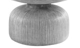 Weathered Grey Coffee Table with Round Top and Pedestal Base B062P209094