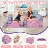 10PCS Kids Couch for Playroom, Baby Climbing and Crawl Foam Play Set, Foam Climbing Blocks N739P170354A