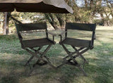 Casual Home Director's Chair, Black Frame/Black Canvas,Suitable for adults, foldable style, 2pcs/set W49532121