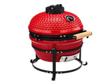 13-inch Portable Ceramic Charcoal Grill with Grill Stand, Stainless Steel Cooking Grate, Heat 29244848