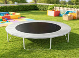 Black 12' Trampoline Replacement Mat 72 V-Hooks, Fits 5.5" Springs, for Backyard Old Trampoline 13394993
