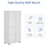 ZUN Tall and Wide Bathroom Floor Storage Cabinet, Bathroom Storage Unit, Freestanding Cabinet with 4 WF323345AAK