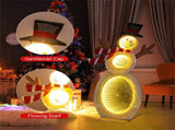 Christmas Decoration Lighted Snowman with LED Lights and Metal Stand 86803045