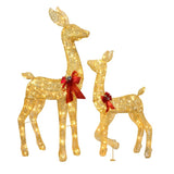 2-Piece Lighted Christmas Deer Family, Outdoor Yard Decoration Set with 210 LEDs Warm White Light, 32994196