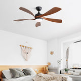 52 Inch Indoor Ceiling Fan With 3 Color Dimmable 5 ABS Blades Remote Control Reversible DC Motor W934P187537