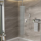 Shower System with Waterfall Tub Spout,16 Inch Ceiling Mount Square Shower System with Rough-in W124381955
