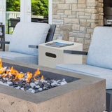 41*41*53.5cm Square Imitation Marble Color Gas Storage Garden Iron Side Table 34899564