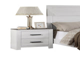 White Color 1pc Nightstand Paper veneer Bedroom Furniture 2-Drawers Bedside Table B011137848