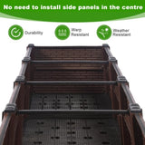 47.2x15.7x19.6in Raised Garden Beds Outdoor, Polypropylene Planter Boxes Outdoor for Vegetables, 02205831