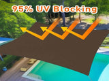 13'X20' Mocha HDPE sunshade sail 56357466