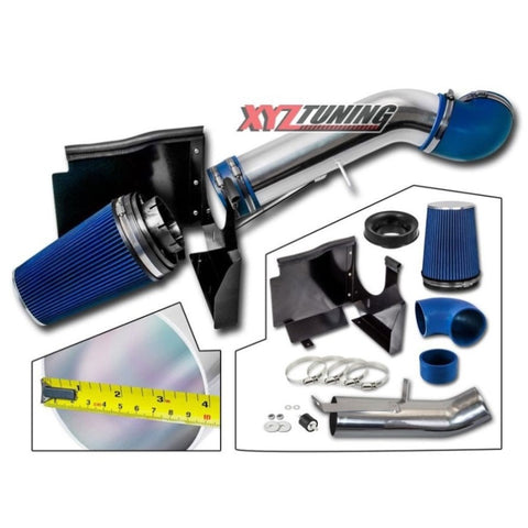 ZUN 4 Inch Cold Air Intake Induction Kit Filter for GMC Chevrolet 1999-2006 V8 4.8L 5.3L 6.0L Blue 40426007