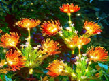 Red solar lantern with glowing flowers and stems, upgraded solar panels, solar lantern for outdoor 73918773