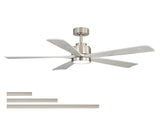 52 Inch Ultra Quiet Reversible Ceiling Fan with Light - Dimmable LED, Memory & Timer for Large Room W934P414051
