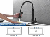 Kitchen Faucet with Pull Down Sprayer and 4 Spraying Modes Single Handle Commercial Spring Kitchen 67421386