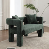 COOLMORE Modern Chenille Loveseat Sofa , Comfy Upholstered 2-Seater Sofa, Small Loveseat Accent W395P224849