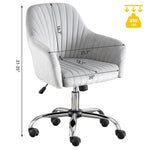 ZUN Accent chair Modern home office leisure chair with adjustable velvet height and adjustable casters W1521108569