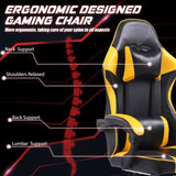 Video Game Chairs for Adults, PU Leather Gaming Chair with Footrest, 360&degSwivel Adjustable Lumbar 32047475