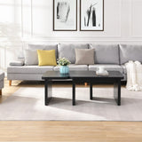47.24*23.62 inch and 35.43*31.49 inch Rectangle Wood Detachable Coffee Table, Single L Shape W2317P233110