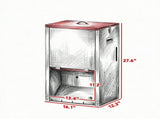 50 lbs Gravity Pet Feeder, Automatic Dog Feeder with Lockable Clear Door for Indoor and Outdoor 54640693