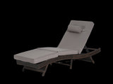 Outdoor Wicker Long Reclining Chair Set of 2 , Wicker Reclining Lounge Chair Lawn Sunbathing Chairs W874P264719