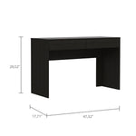 ZUN Acre Writing Computer Desk, Two Drawers -Black B20091889