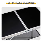 Outdoor Folding Camping Table, 2ft Portable Pinic Table with 3 Adjustable Height, Small Aluminum 66215445