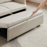 Artemax 55'' Modern Shiny Velvet Convertible Loveseat Sleeper Sofa Couch w/ 2 Lumbar Pillows, W668100738