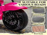Pink 3-Wheel Electric Motorcycle for Kids Battery Powered Motorbike with Headlights Music Forward 02303592