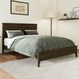 Modern Solid Wood Queen Size Platform Bed with Sturdy Wooden Slats Support,No Box Spring Needed, N701P301000E