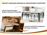 Dining Chairs Set of 4, Huggable Upholstered Dining Chairs with Premium Leather, Table-Hangable W3493P449277