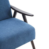 ZUN Accent Chair with Ottoman, Upholstered Mid Century Chair and Footrest, Solid Wood Arm Chair, Living W2975P223181