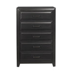 ZUN Modern Style 5-Drawers Chest 1pc Espresso Finish Wooden Bedroom Furniture Home B011P222850