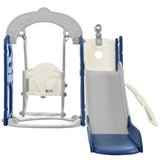 ZUN Toddler Slide and Swing Set 5 in 1, Kids Playground Climber Slide Playset with Telescope, 75413266